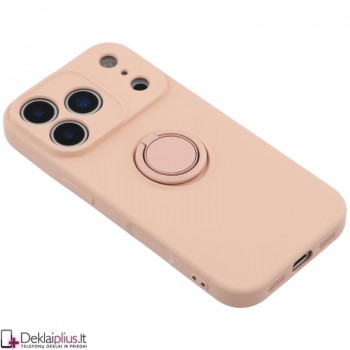 Guminis dėklas su žiedu - rausvas (Apple Iphone 17 Pro Max/18 Pro Max) Guminis dėklas su žiedu - rausvas (Apple Iphone 17 Pro Max/18 Pro Max)